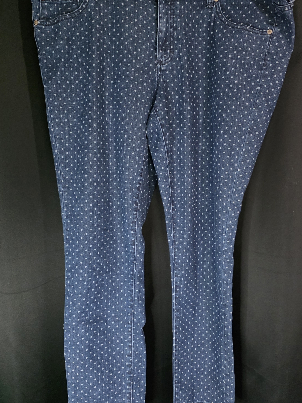 Merona Plus Size 18 Ankle Skinny Blue Polka Dot Jeans